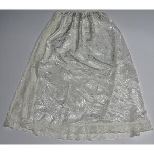 (M‎ & S) St.Michael Shiny vintage Silky Half Slip Petticoat Lingerie cream 12-14